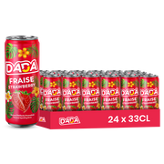 Dada Fraise – Pack de 24 Canettes (24 x 33cl) | Boisson Gazeuse à la Fraise