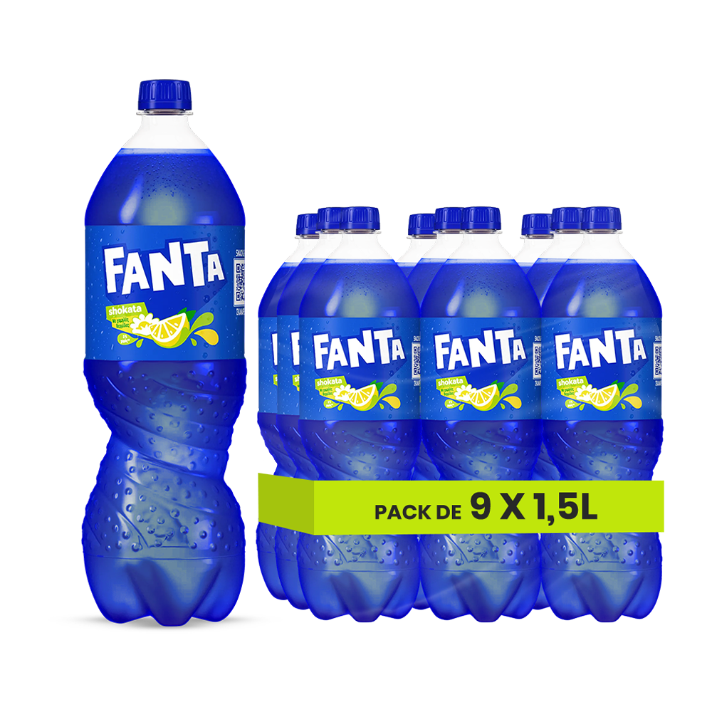 Fanta Shokata (EU) – Pack de 9 Bouteilles (9 x 1,5L) | Citron & Fleur de Sureau