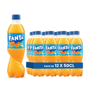 Fanta Mandarine (EU) – Pack de 12 Bouteilles (12 x 50cl) | Boisson Mandarine Rafraîchissante