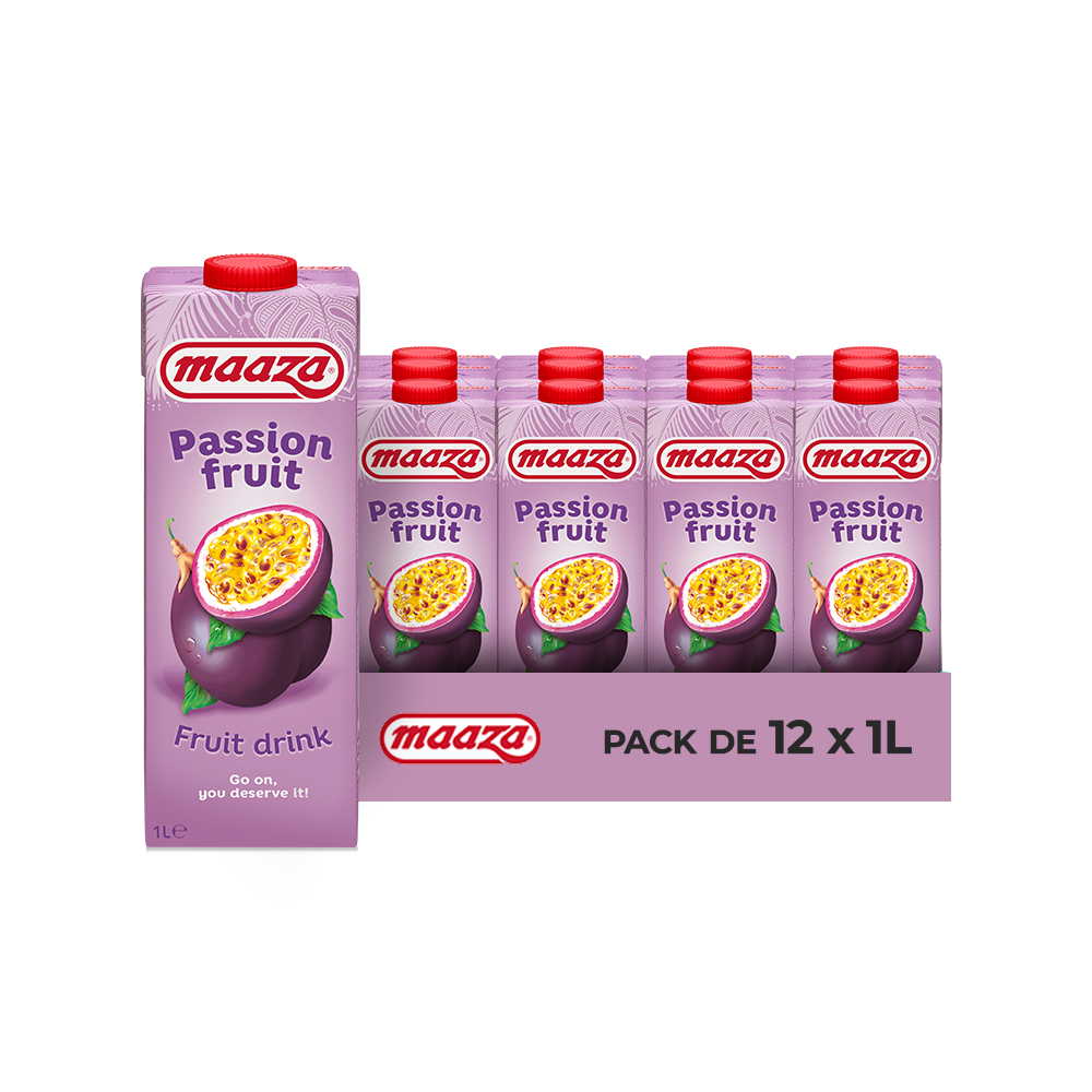 Maaza Fruit de la Passion – Pack de 12 x 1L | Boisson Fruitée Exotique Grande Bouteille
