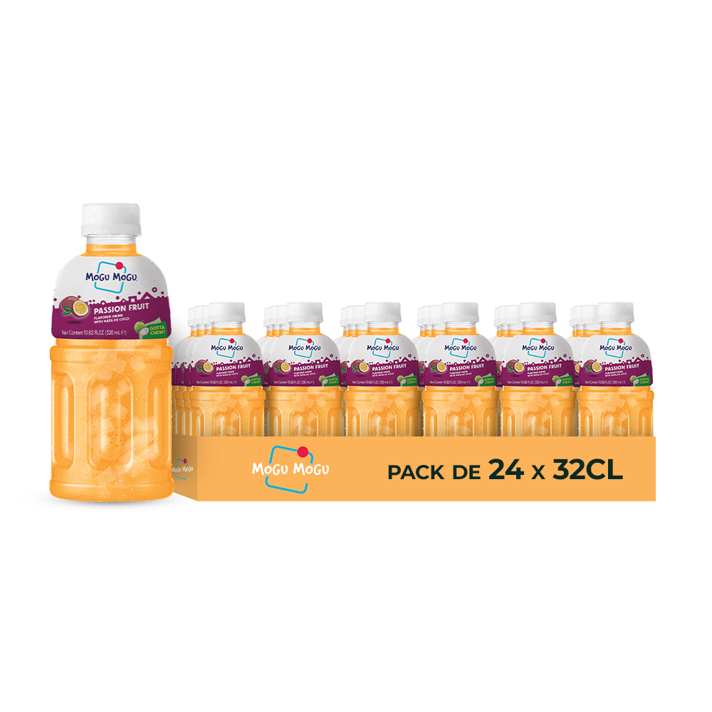 Mogu Mogu Passion Fruit – Pack de 24 x 32CL | Boisson Fruit de la Passion