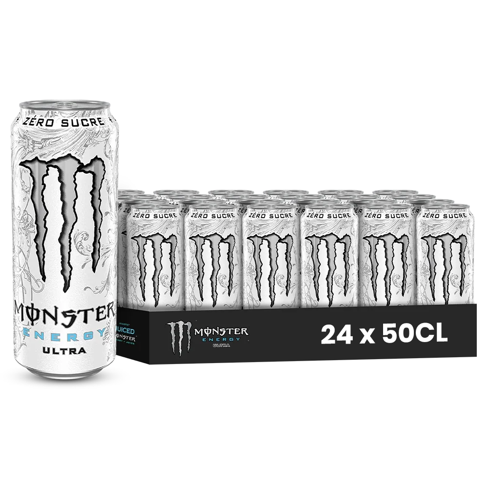Monster Energy Ultra White Pack 24 x 50CL – Énergie Ultra Légère