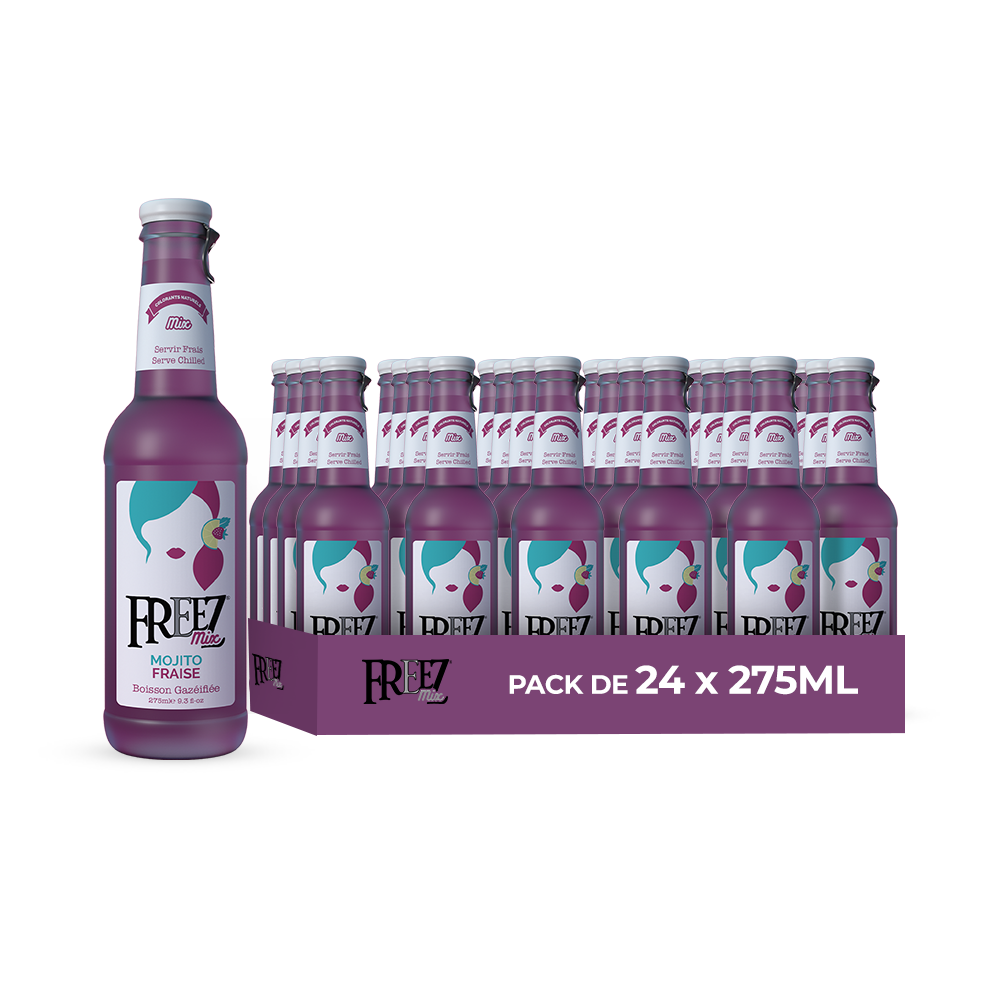 Freezmix Mojito Fraise Pack 24 x 275ML – Boisson Saveur Mojito Fraise