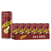 Schweppes Pomme – Pack de 24 Canettes (24 x 33cl) | Soda Gazeux Goût Pomme