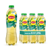 Lipton Ice Tea Citron Vert & Menthe Pack 6 x 1,25L – Thé Glacé Fraîcheur Mentholée