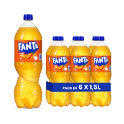 Fanta Orange (EU) – Pack de 6 Bouteilles (6 x 1,5L) | Boisson Gazeuse Classique
