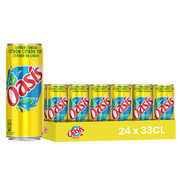 Oasis Citron & Citron Vert – Pack de 24 Canettes (24 x 33cl) | Boisson Fruitée Sans Bulles