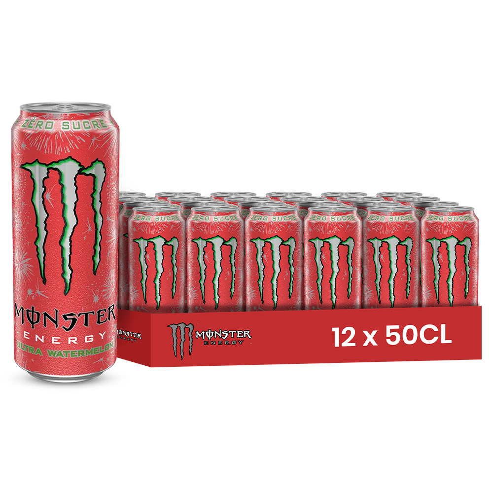 Monster Energy Ultra Watermelon Pack 12 x 50CL – Boisson Énergie Pastèque