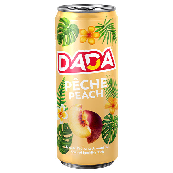 Dada Pêche – Pack de 24 Canettes (24 x 33cl) | Boisson Gazeuse Goût Pêche