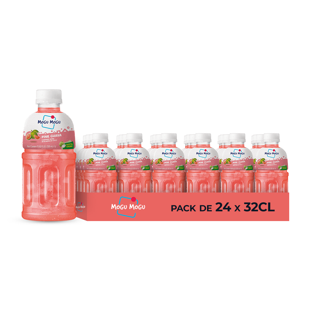 Mogu Mogu Pink Guava – Pack de 24 x 32CL | Boisson Goyave Rose