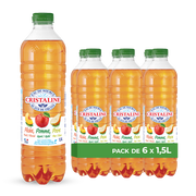 Cristaline Jus Pomme Poire Pêche – Pack de 6 Bouteilles (6 x 1,5L) | Jus Doux & Fruité
