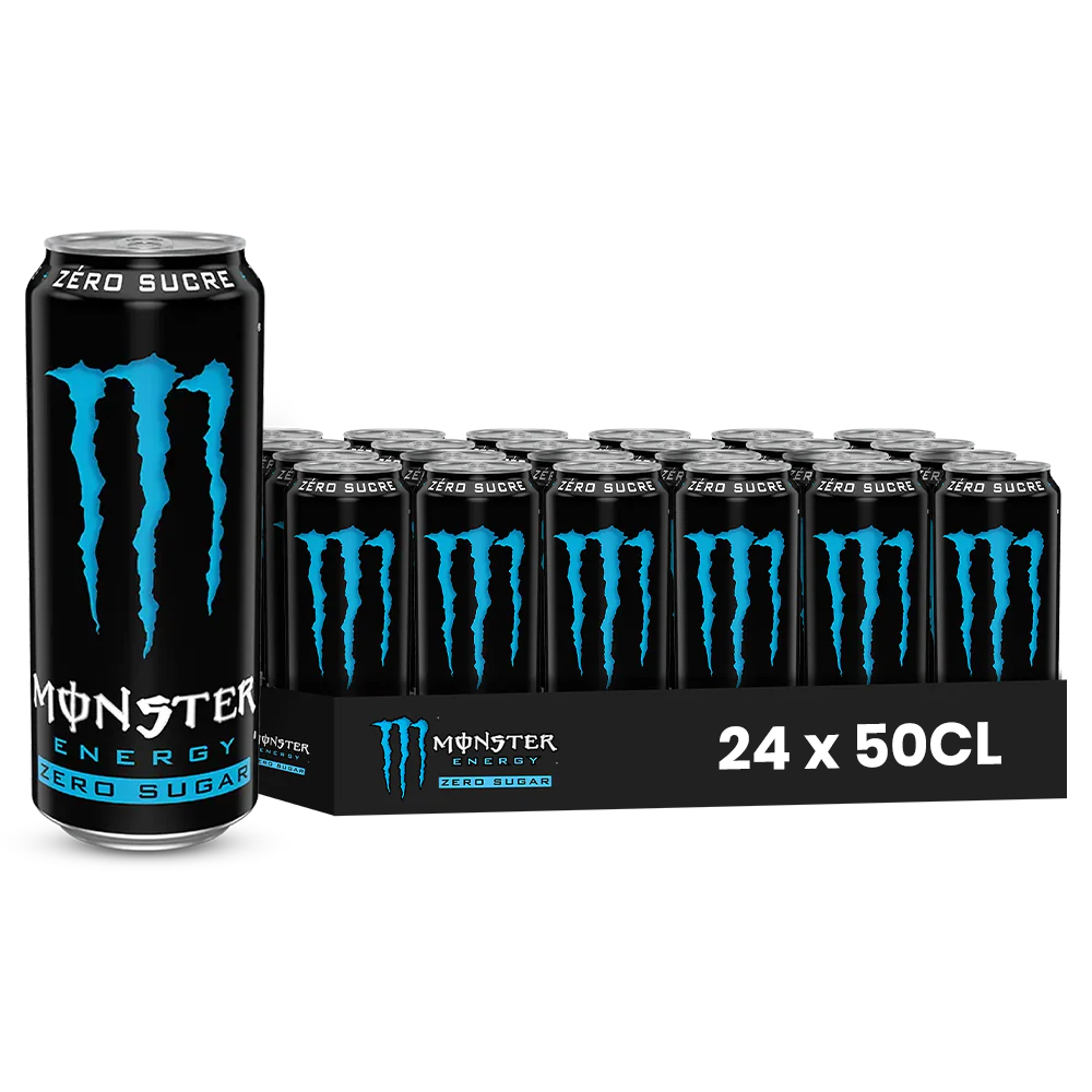 Monster Energy Zero Sucre Pack 24 x 50CL – Énergie Sans Sucre Puissante