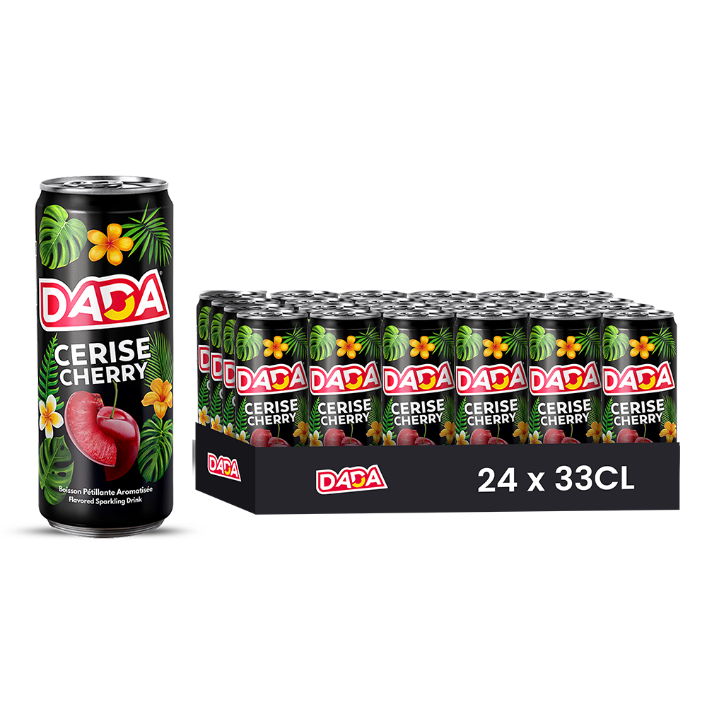 Dada Cerise – Pack de 24 Canettes (24 x 33cl) | Soda Fruité Saveur Cerise