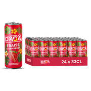 Dada Fraise – Pack de 24 Canettes (24 x 33cl) | Boisson Gazeuse à la Fraise