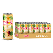 Dada Pêche – Pack of 24 Cans (24 x 33cl) | Peach Flavored Soft Drink