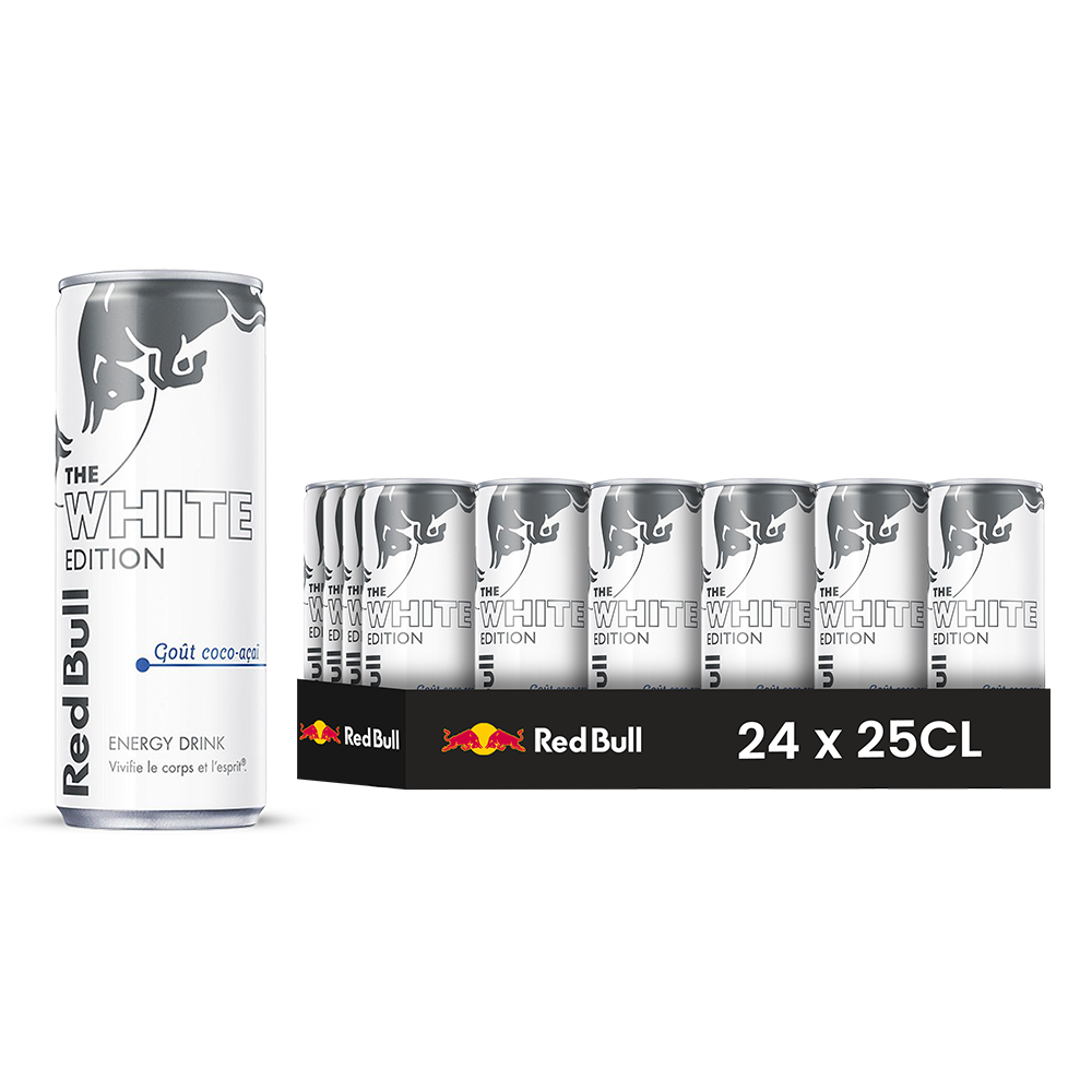 Red Bull White Edition – Pack de 24 Canettes (24 x 25cl) | Édition Coco