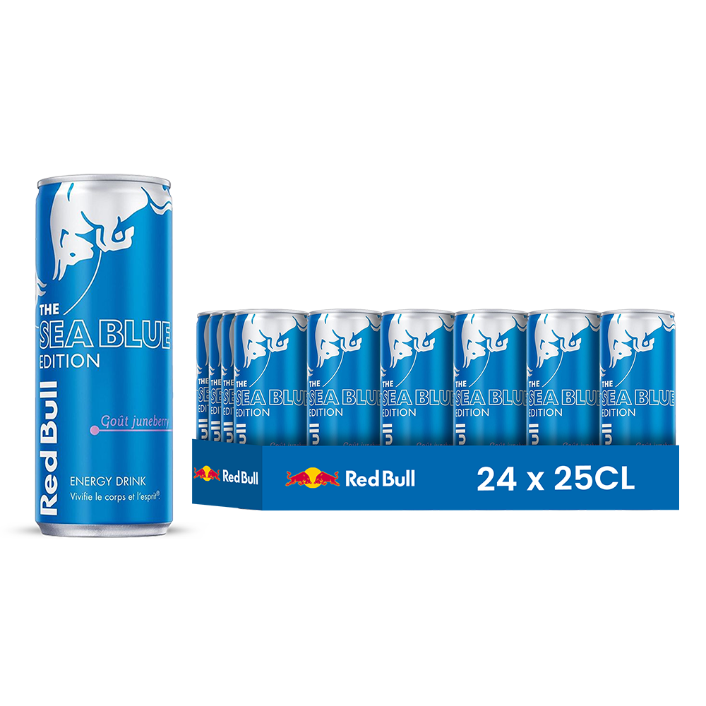 Red Bull Sea Blue Edition – Pack de 24 Canettes (24 x 25cl) | Édition Spéciale Tropicale