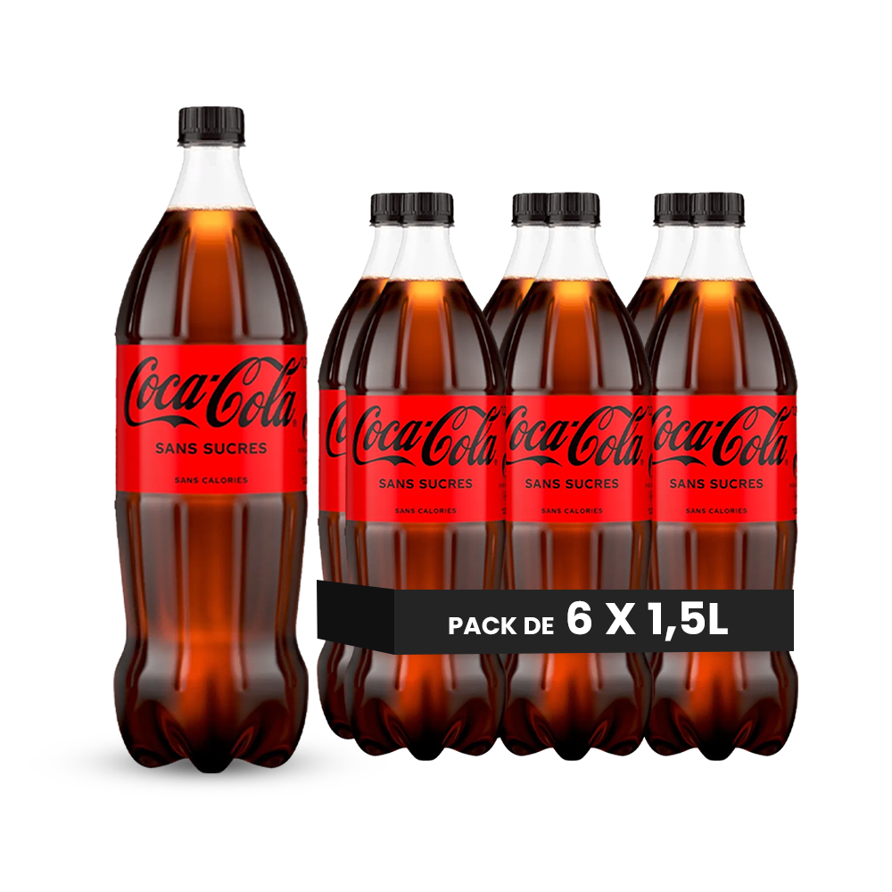 Coca Cola Sans Sucres Pack de 6 x 1.5L x 52 (FR)