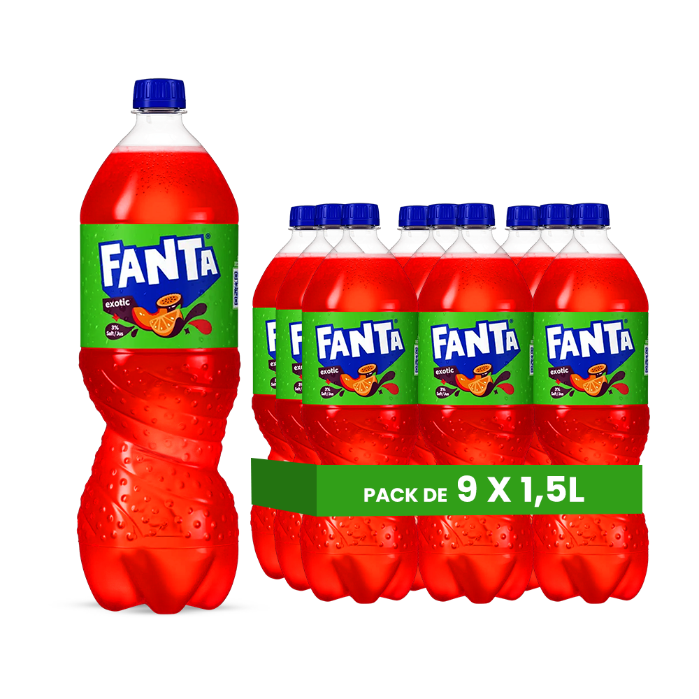 Fanta Exotic Pack of 9 x 1.5L x 48 (FR)