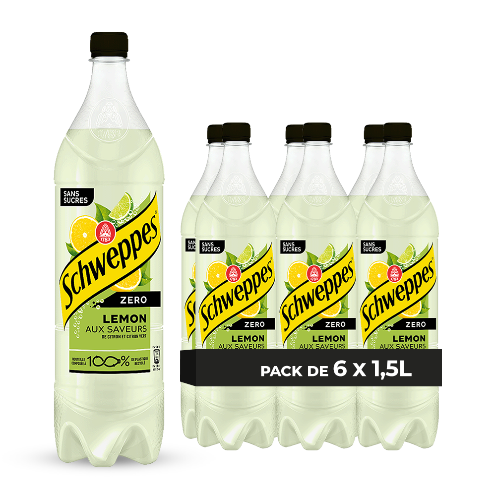 Schweppes Zero Lemon 6 x 1.5L x 84 Pack (FR)