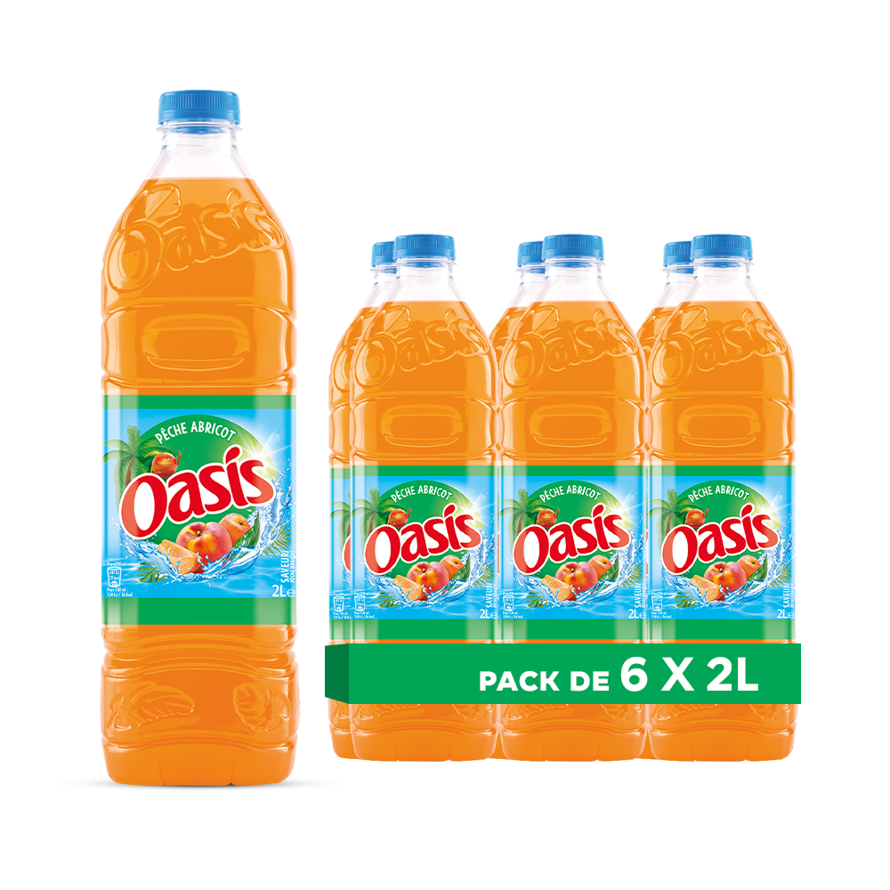 Oasis Peach Apricot Pack of 6 x 2L x 76 (EN)