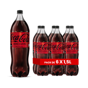 Coca-Cola Zero (EU) – Pack de 6 Bouteilles (6 x 1,5L) | Sans Sucres, Goût Original