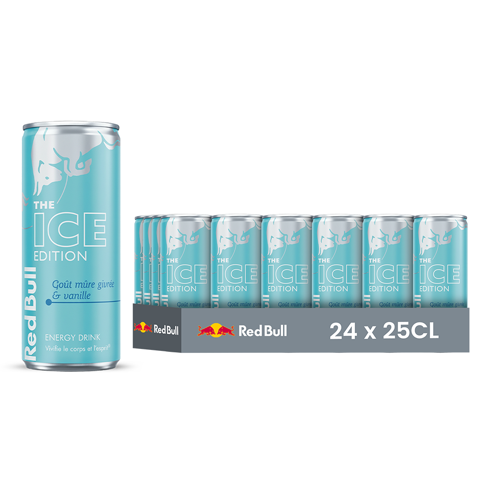 Red Bull Ice Edition Goût mûre givrée & vanille Pack de 24 x 25CL x 108 (FR)