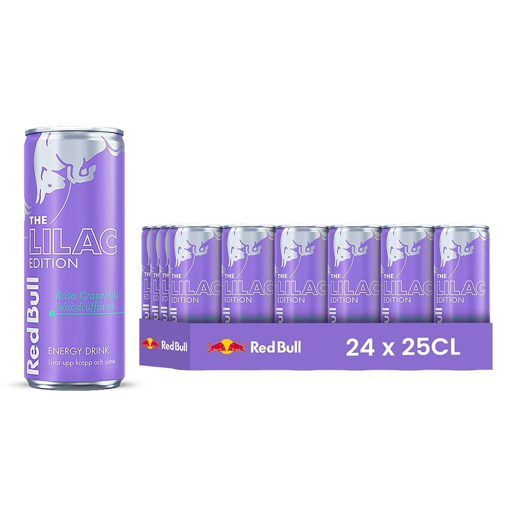 Red Bull Lilac Edition Rosa Grapefrukt Woodruffsmak Pack de 24 x 25CL x 108 (EU)