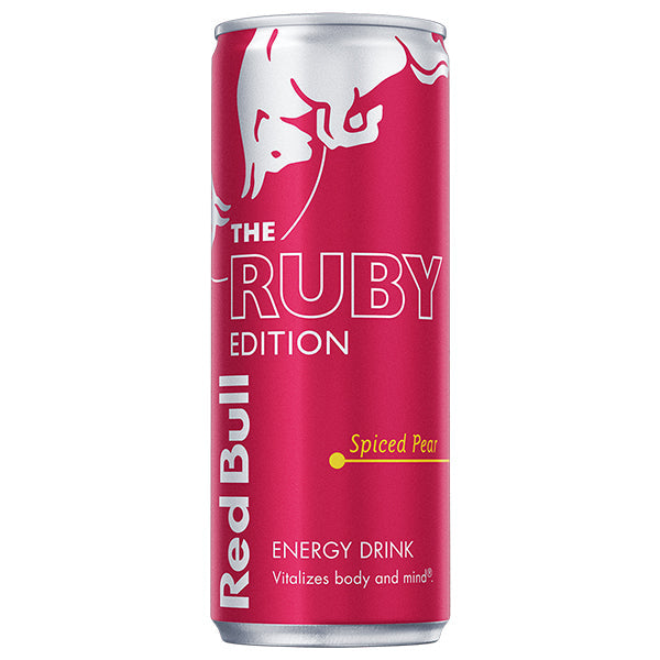 Red Bull Ruby Edition – Pack de 24 Canettes (24 x 25cl) | Édition Limitée au Goût Fruits Rouges