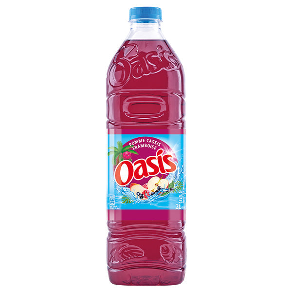 Oasis Pomme Cassis Framboise – Pack de 6 Bouteilles (6 x 2L) | Goût Fruitée Intense