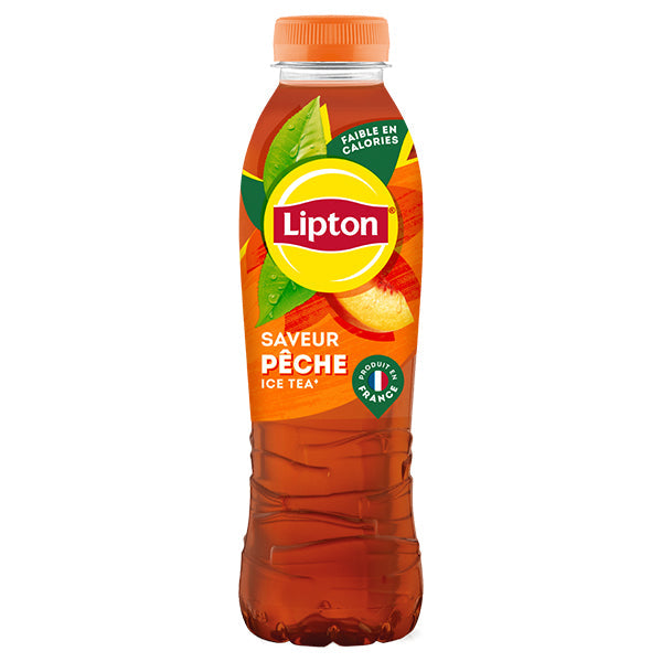Lipton Ice Tea Pêche – Pack de 12 Bouteilles 50CL | Thé Glacé Saveur Pêche
