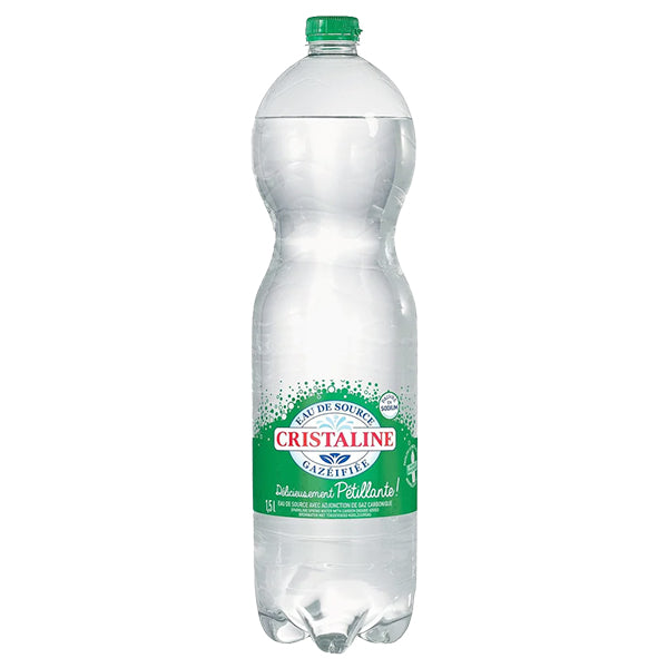 Eau Cristaline Gazeuse – Pack de 6 Bouteilles (6 x 1,5L) | Eau Minérale Pétillante