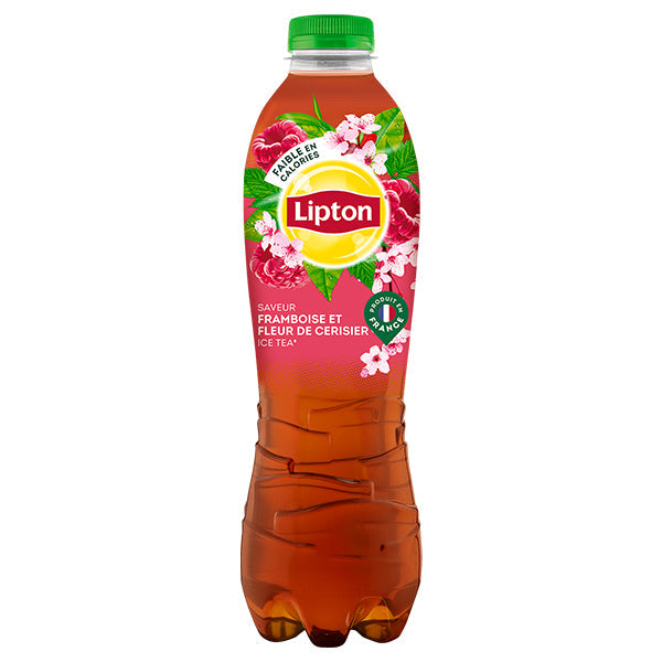 Lipton Ice Tea Framboise & Fleur de Cerisier Pack 6 x 1,25L – Thé Glacé Floral