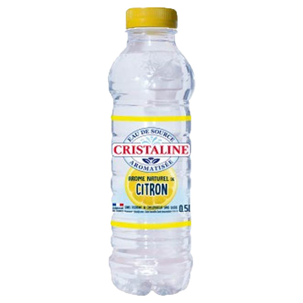 Cristaline Jus de Citron – Pack de 24 Bouteilles (24 x 50cl) | Boisson Acidulée au Citron