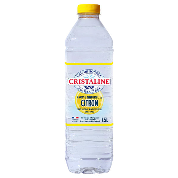 Cristaline Jus de Citron – Pack de 6 Bouteilles (6 x 1,5L) | Grand Format Saveur Citron