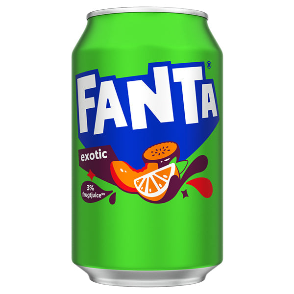 Fanta Exotique (DK) Pack 24 x 33CL – Canettes Soda Saveur Exotique