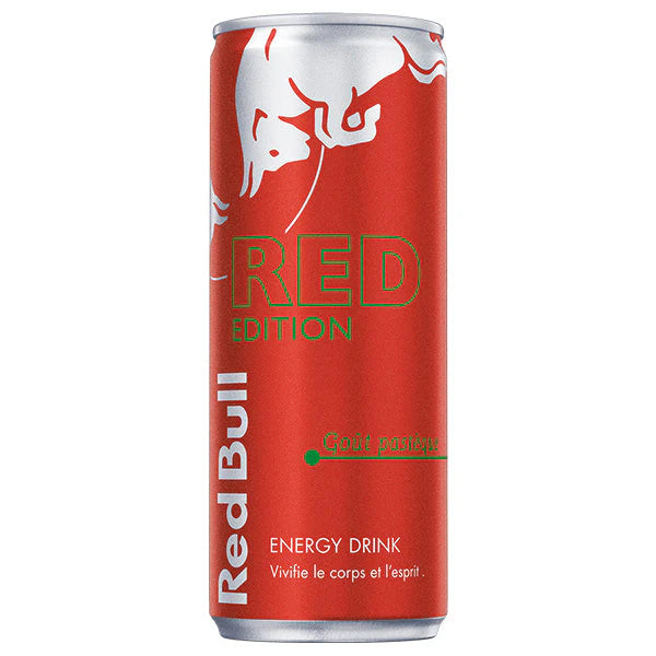 Red Bull Red Edition – Pack de 24 Canettes (24 x 25cl) | Édition Pastèque