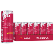 Red Bull Ruby Edition – Pack de 24 Canettes (24 x 25cl) | Édition Limitée au Goût Fruits Rouges