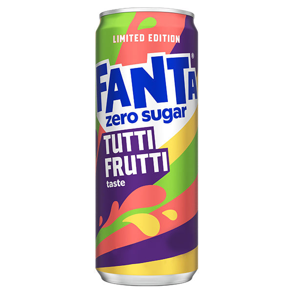 Fanta Tutti Frutti Zero (FR) – Pack de 24 Canettes (24 x 33cl) | Saveur Fruité Sans Sucre