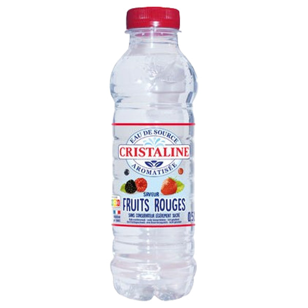 Cristaline Fruits Rouges – Pack de 24 Bouteilles (24 x 50cl) | Saveur Framboise, Cassis, Myrtille