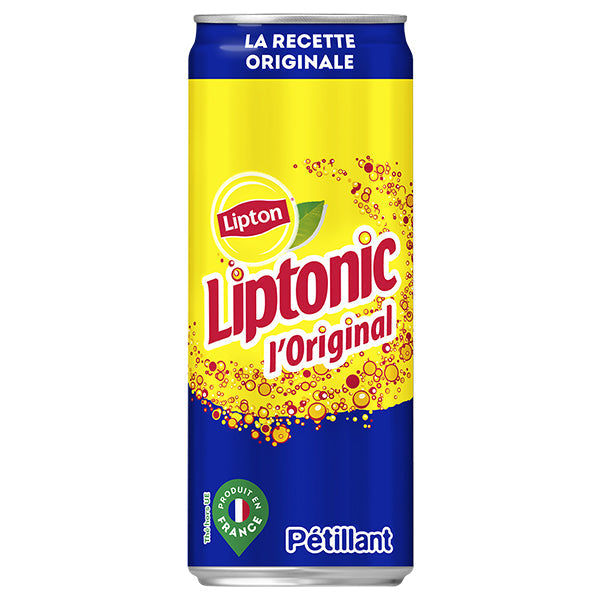 Liptonic Lipton Ice Tea Gazeux Pack 24 x 33CL Slim – Boisson Thé Gazeuse
