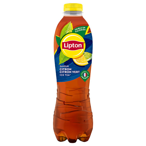 Lipton Ice Tea Citron & Citron Vert Pack 6 x 1,25L – Boisson Thé Saveur Citron Vert
