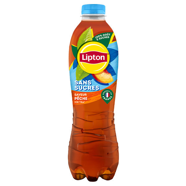 Lipton Ice Tea Pêche Sans Sucres Pack 6 x 1,25L – Thé Glacé Light Pêche