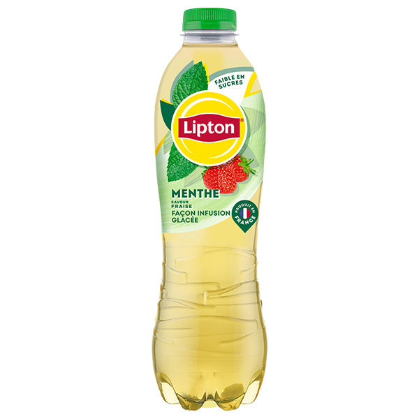 Lipton Ice Tea Menthe & Fraise Infusion Glacée Pack 6 x 1,25L – Thé Infusé Rafraîchissant