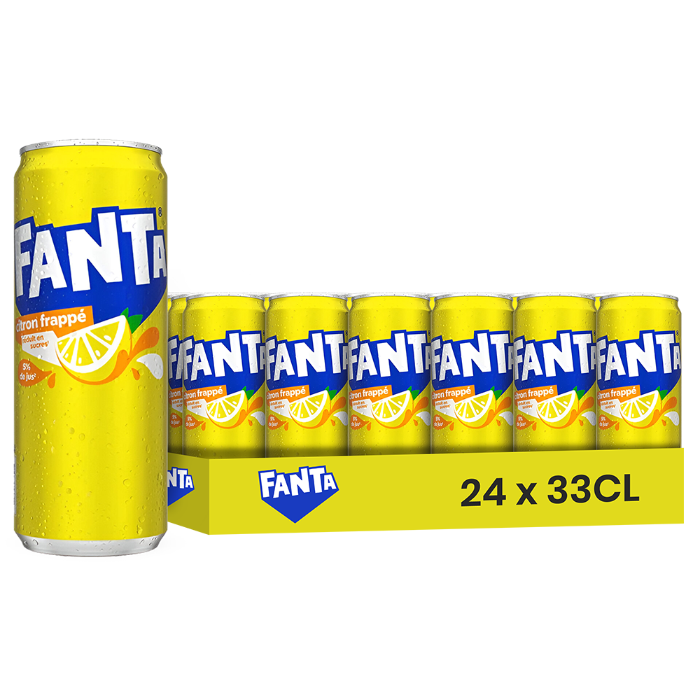 Fanta Citron Frappé (FR) Pack 24 x 33CL – Soda Citron Givré