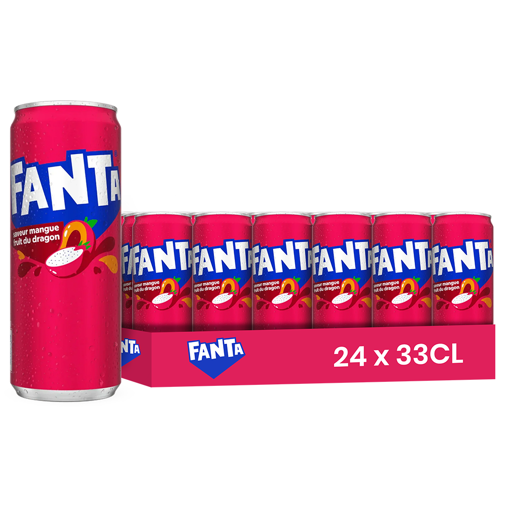Fanta Mangue & Fruit du Dragon (FR) Pack 24 x 33CL – Soda Exotique