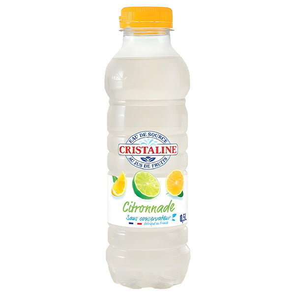Cristaline Citronnade – Pack de 24 Bouteilles (24 x 50cl) | Eau Rafraîchissante au Citron