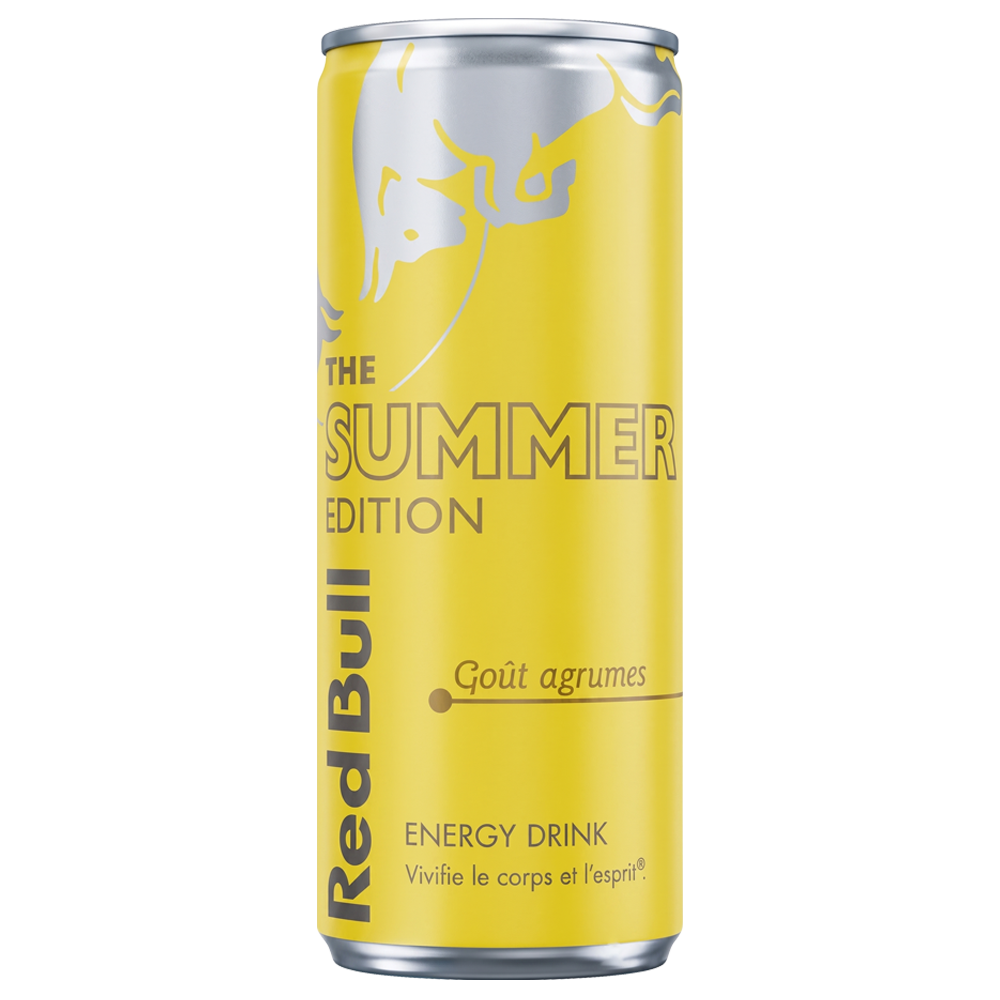 Red Bull Édition Summer Goût agrumes – Pack de 24 x 25CL x 108 (FR)