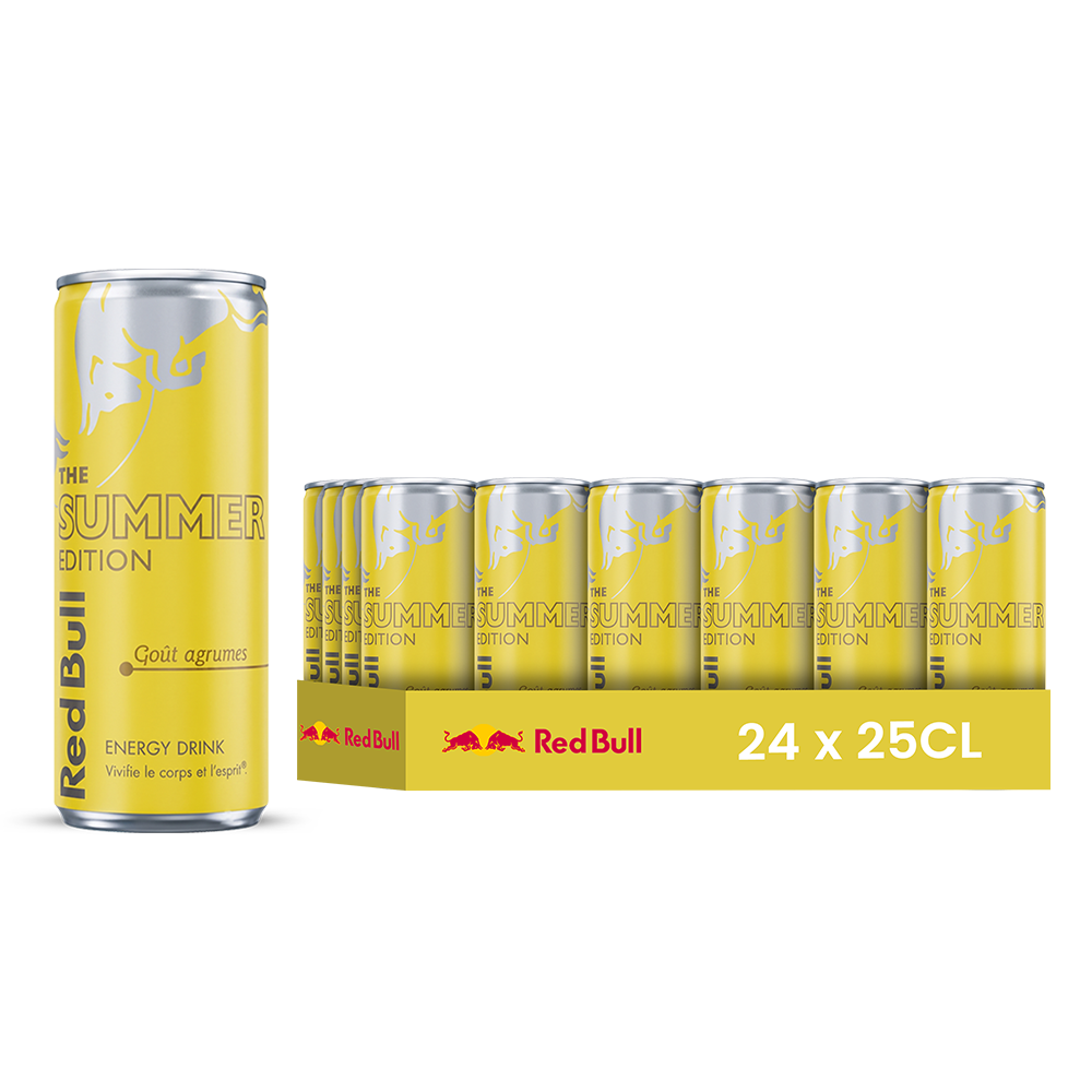 Red Bull Édition Summer Goût agrumes – Pack de 24 x 25CL x 108 (FR)