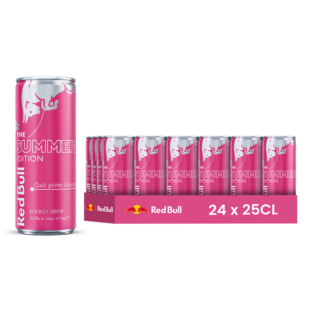 Red Bull Édition Pêche Blanche – Pack de 24 x 25CL x 108 (FR)